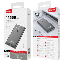 Power Bank 10000 MAH LED - Noir